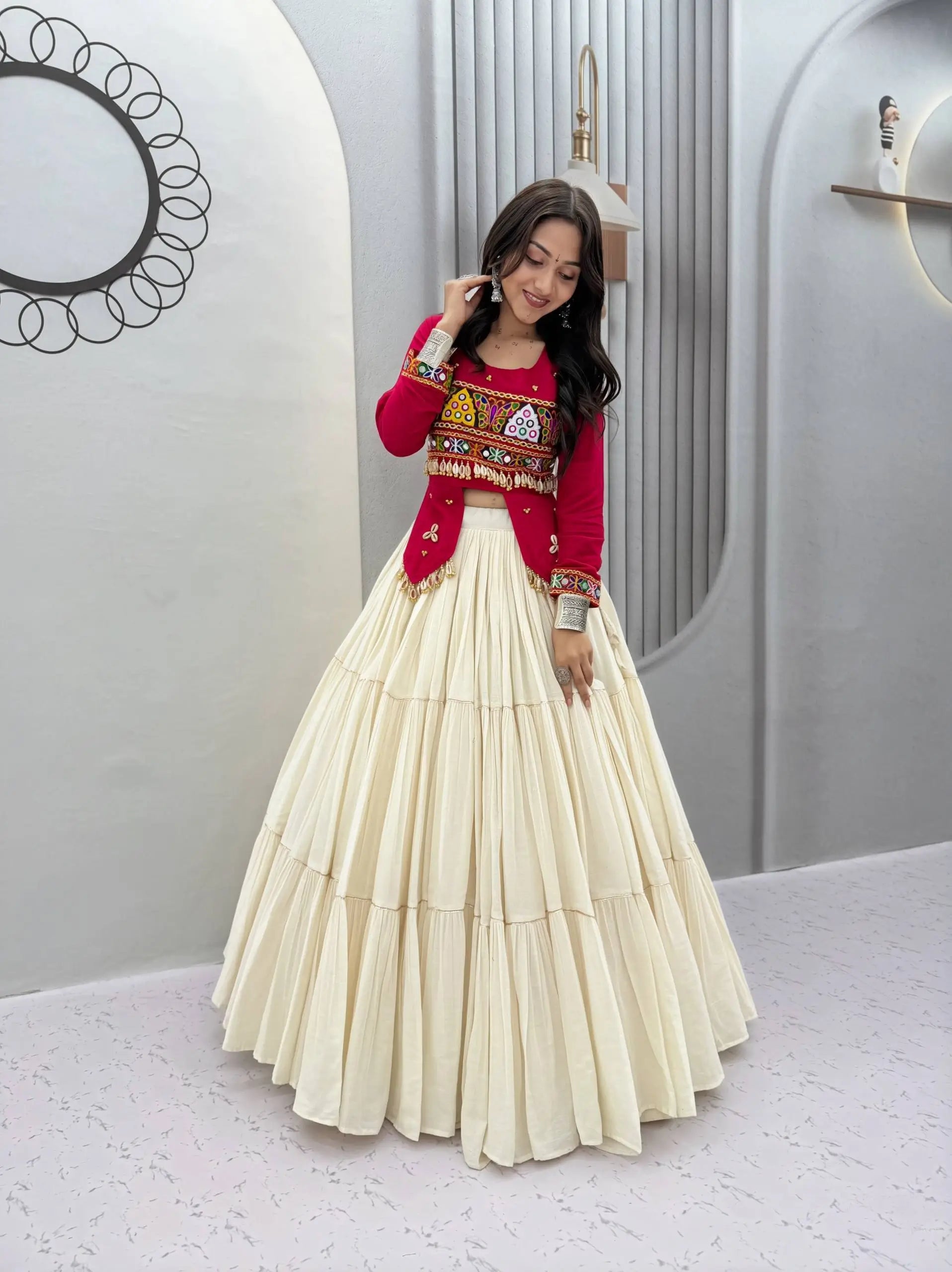 Kodi Gamthi Handwork Lehenga Set