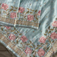 Kolam Silk Embroidered Saree Set