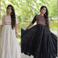 Kora Cotton Gota Patti Anarkali