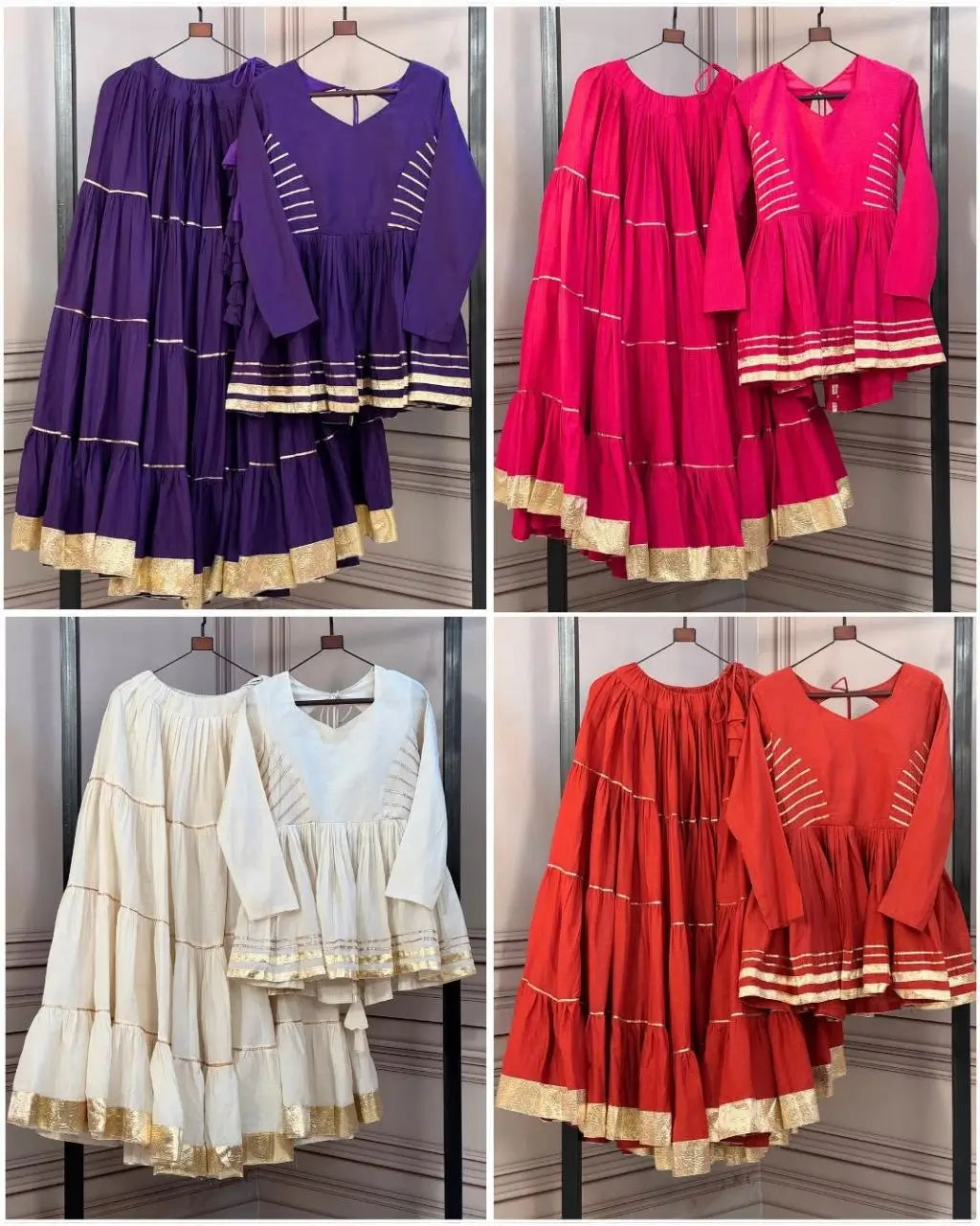 Kora Cotton Peplum Lehenga Set
