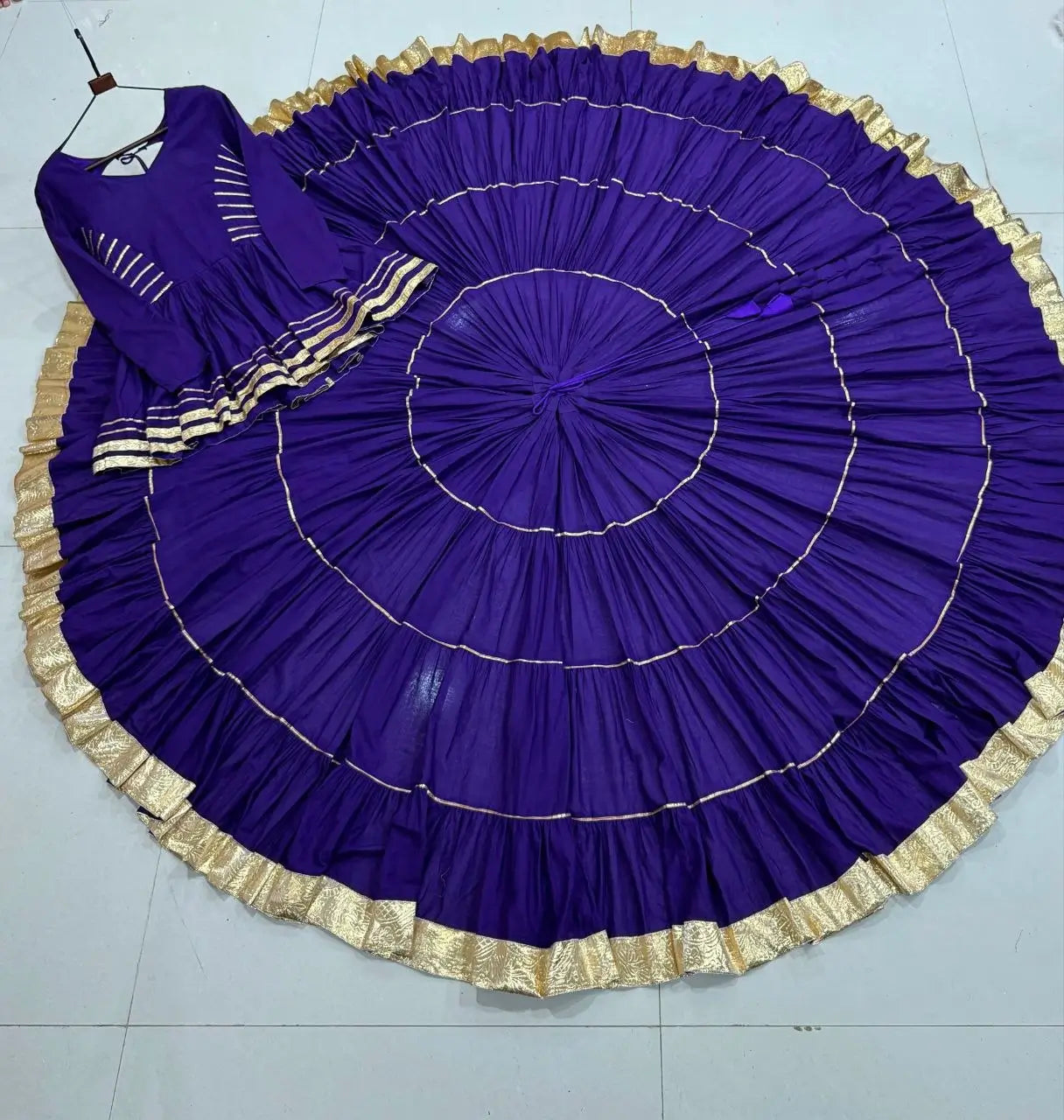 Kora Cotton Peplum Lehenga Set