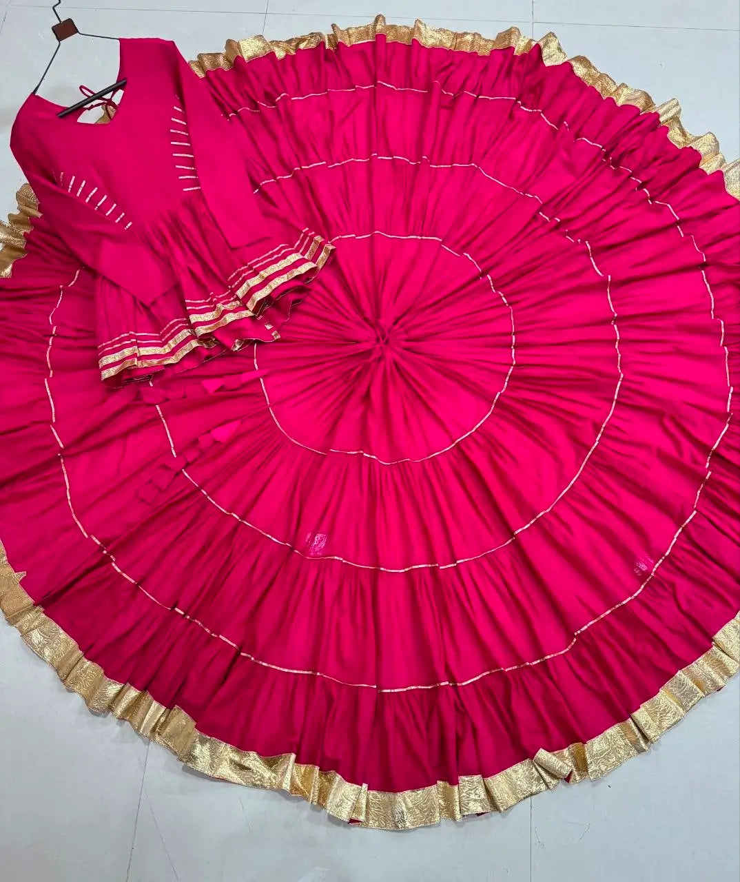 Kora Cotton Peplum Lehenga Set