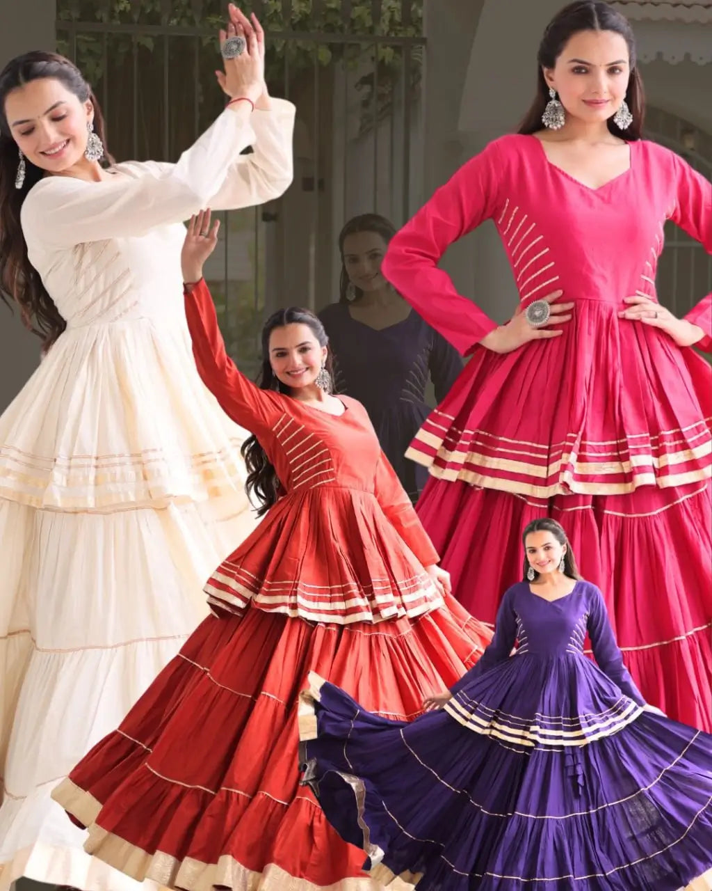 Kora Cotton Peplum Lehenga Set