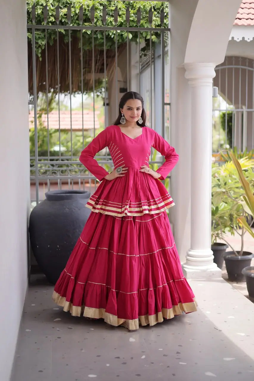 Kora Cotton Peplum Lehenga Set