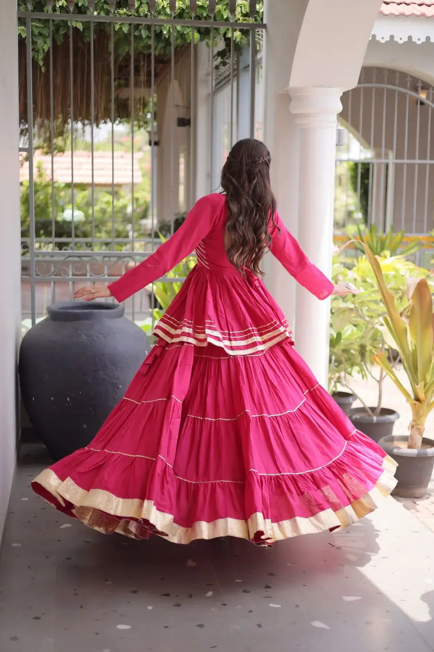 Kora Cotton Peplum Lehenga Set