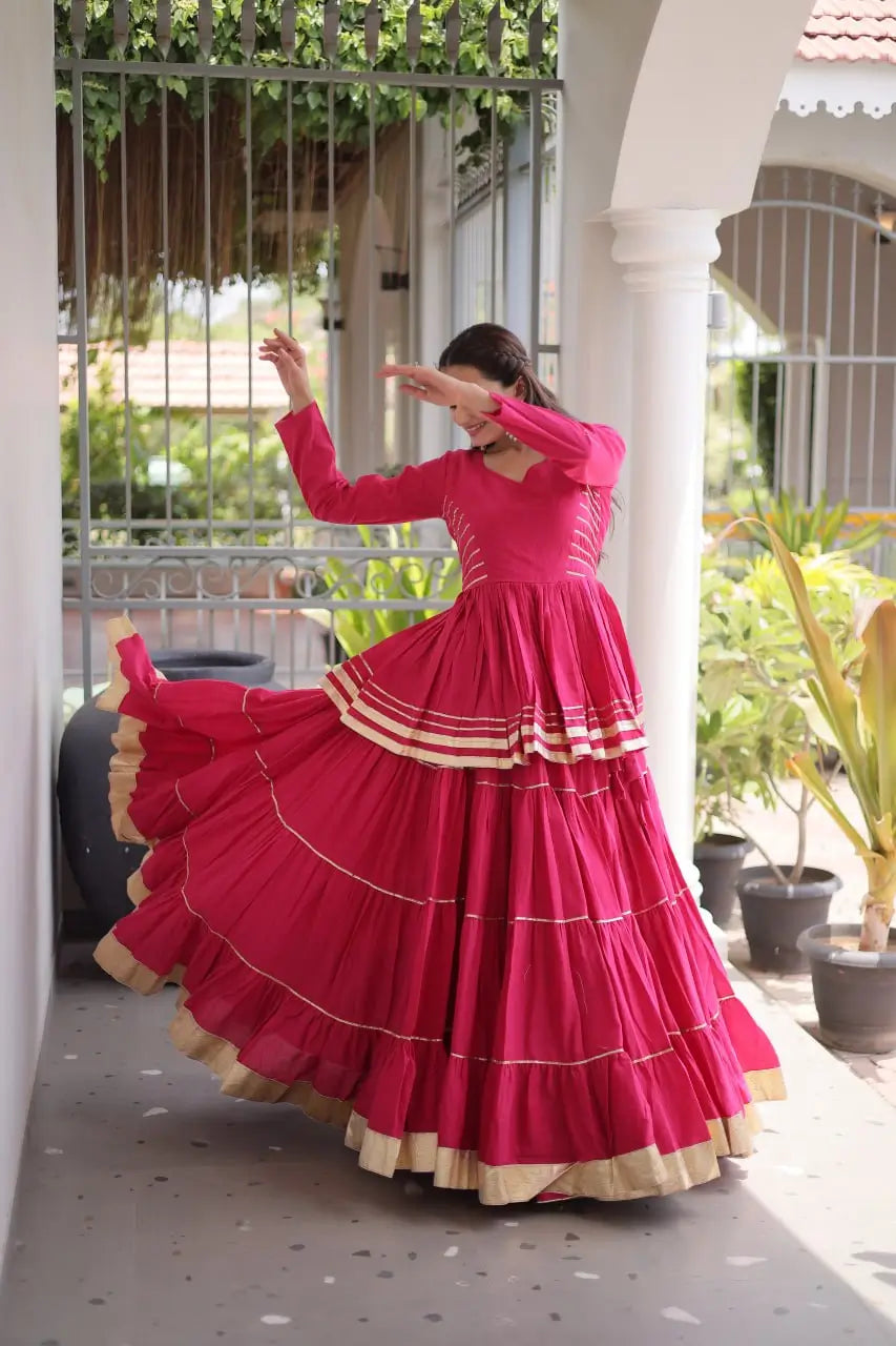 Kora Cotton Peplum Lehenga Set