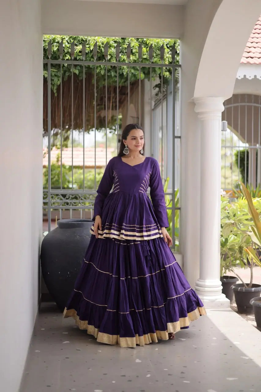 Kora Cotton Peplum Lehenga Set