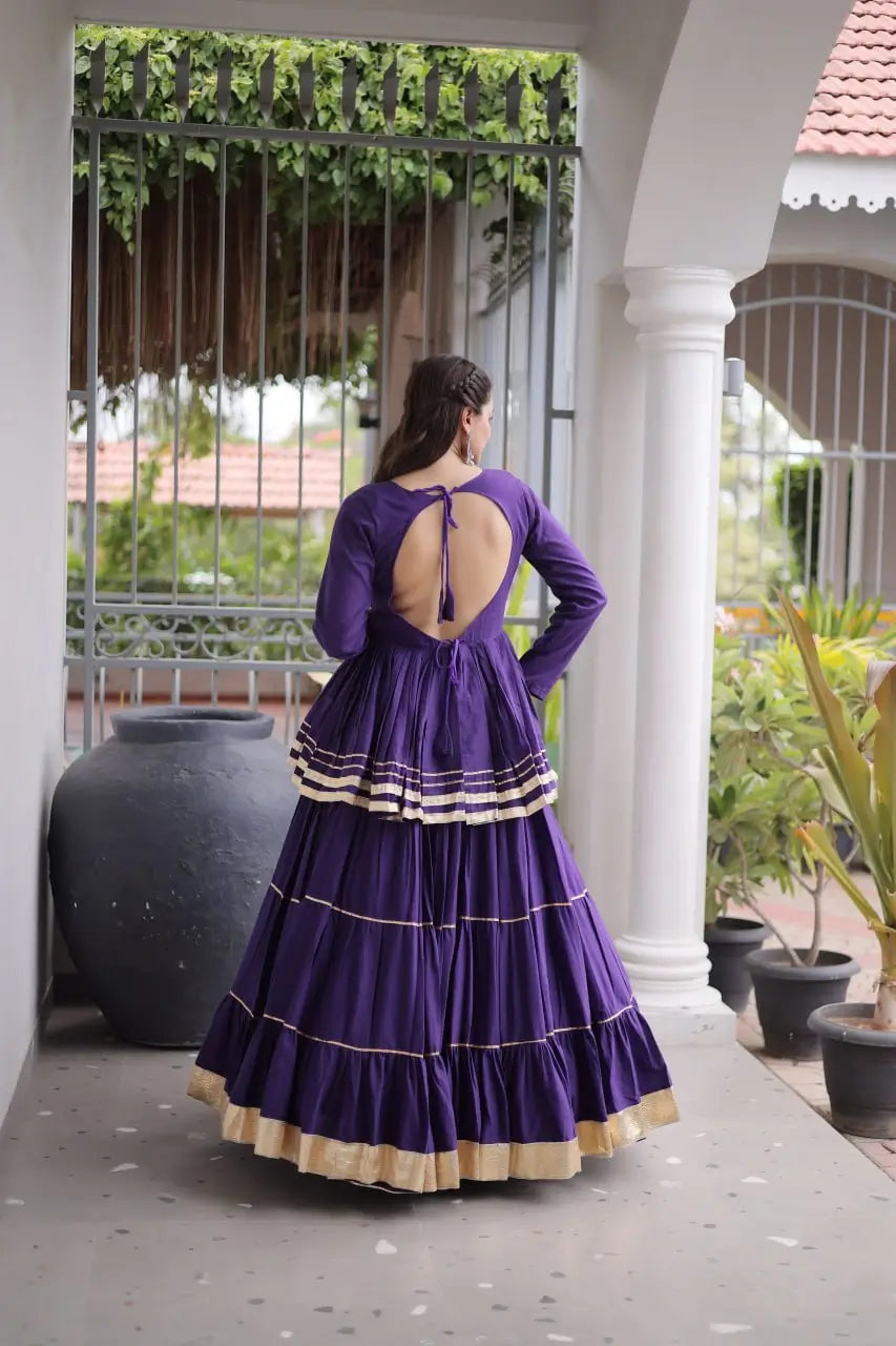 Kora Cotton Peplum Lehenga Set