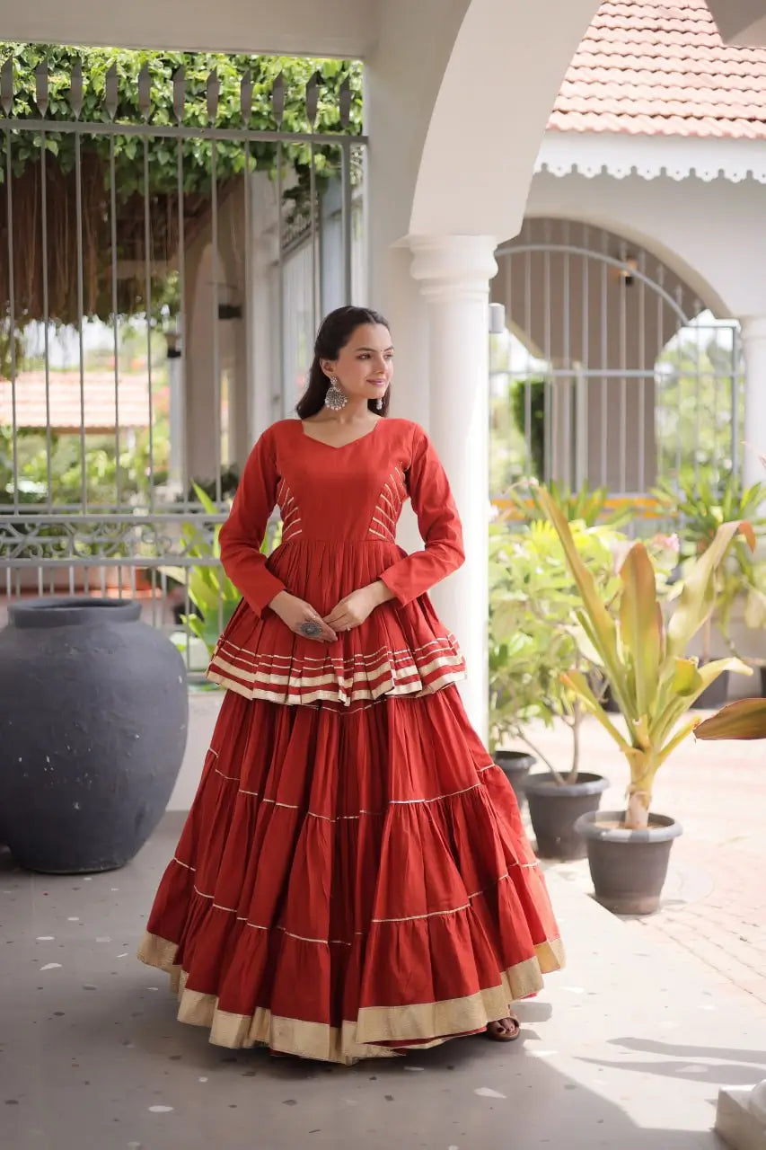 Kora Cotton Peplum Lehenga Set