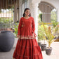 Kora Cotton Peplum Lehenga Set