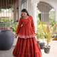 Kora Cotton Peplum Lehenga Set