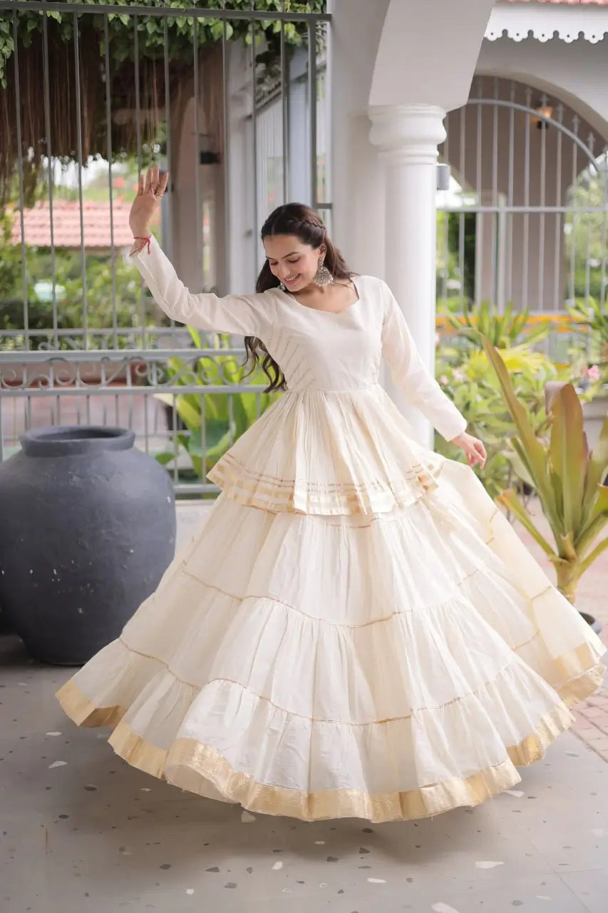 Kora Cotton Peplum Lehenga Set