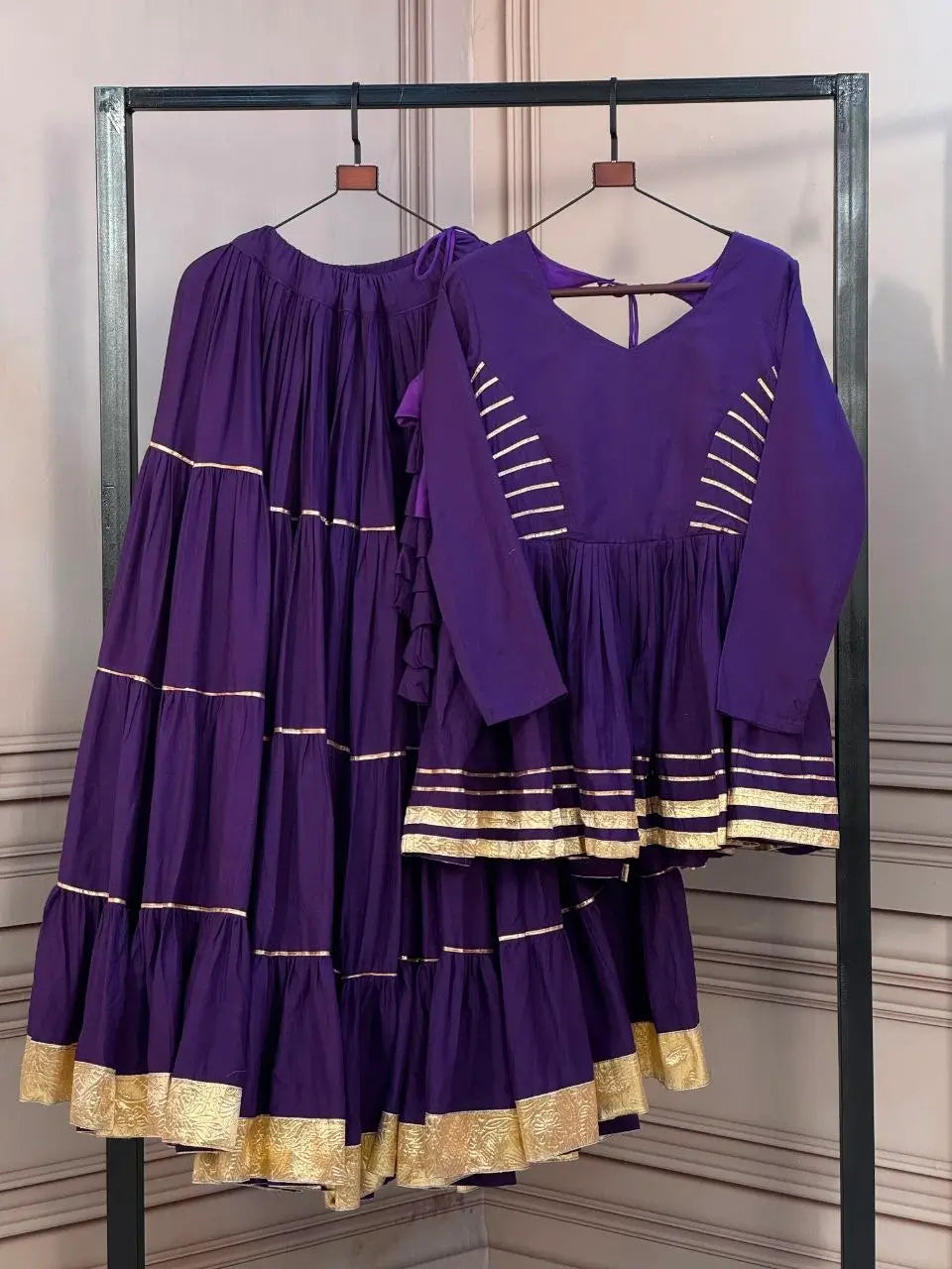 Kora Cotton Peplum Lehenga Set