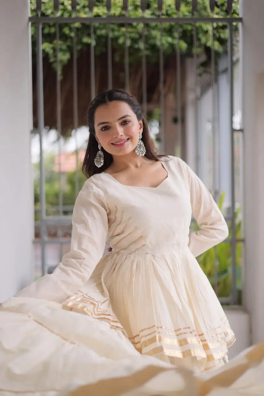 Kora Cotton Peplum Lehenga Set
