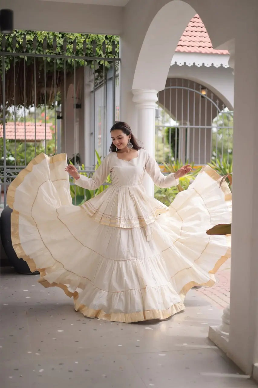 Kora Cotton Peplum Lehenga Set
