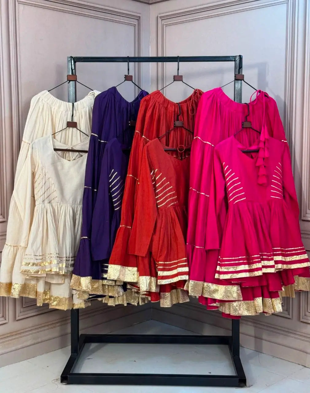 Kora Cotton Peplum Lehenga Set