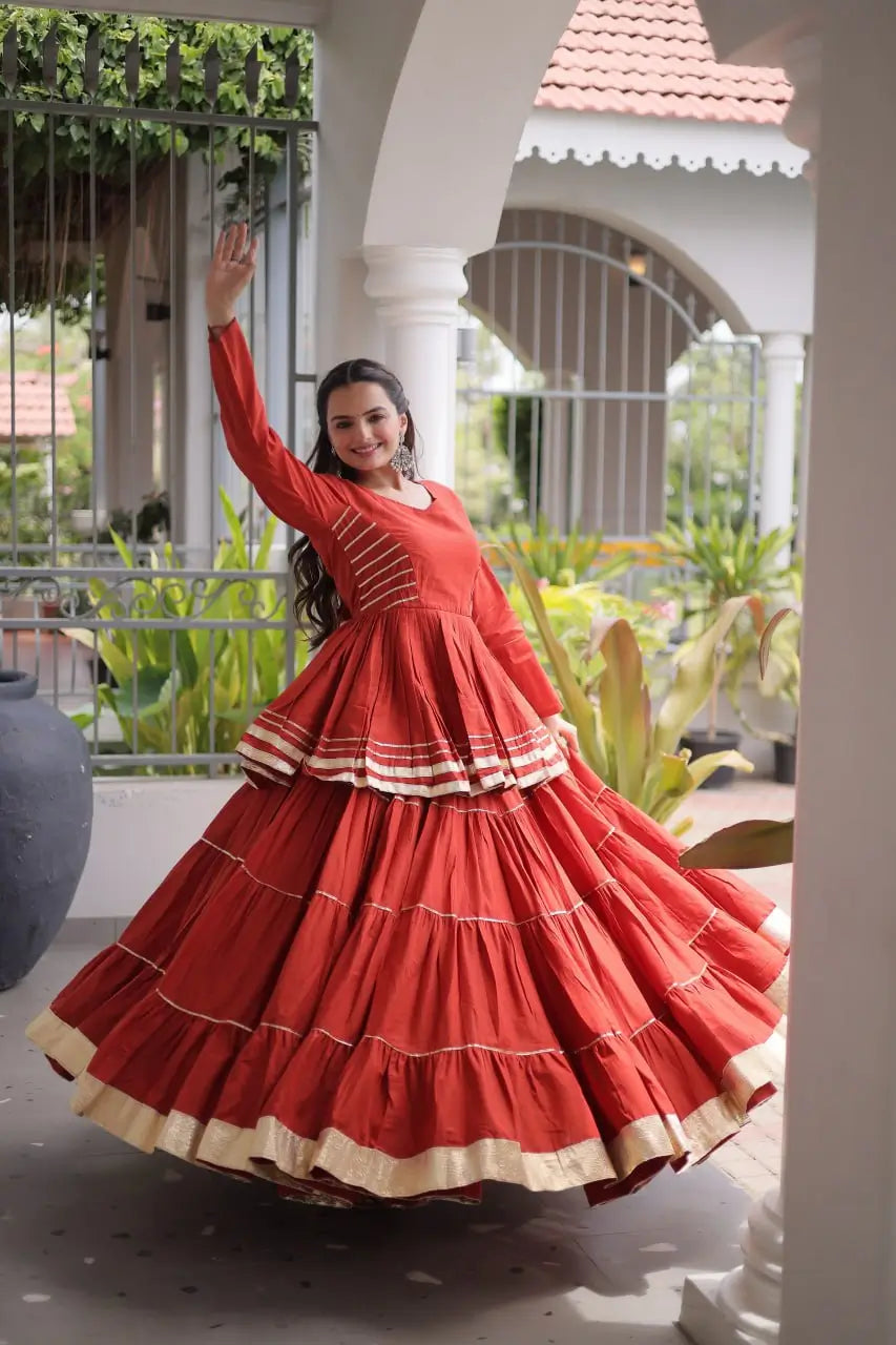 Kora Cotton Peplum Lehenga Set