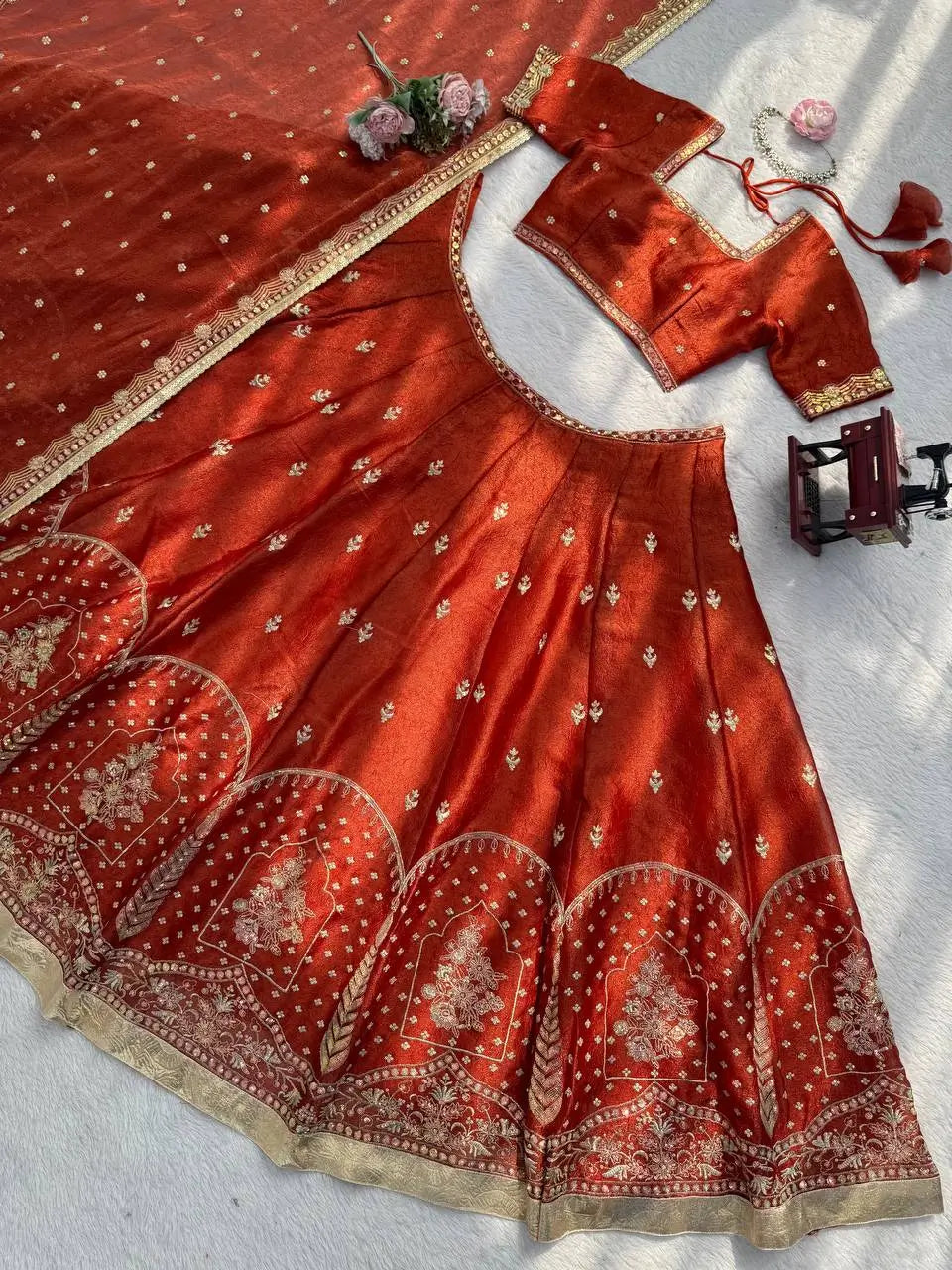 Krishma Silk Thread and Sequence Work Lehenga Set for Wedding and Festive Wear