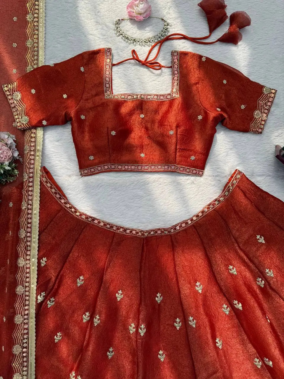 Krishma Silk Thread and Sequence Work Lehenga Set for Wedding and Festive Wear