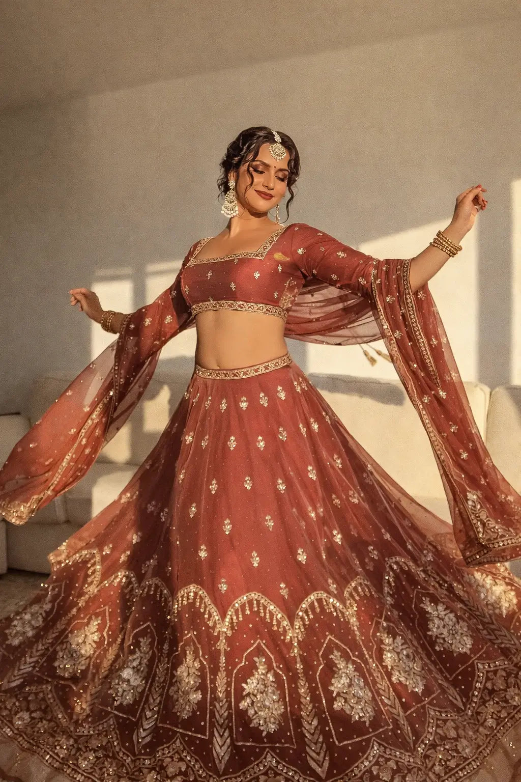 Krishma Silk Thread and Sequence Work Lehenga Set for Wedding and Festive Wear