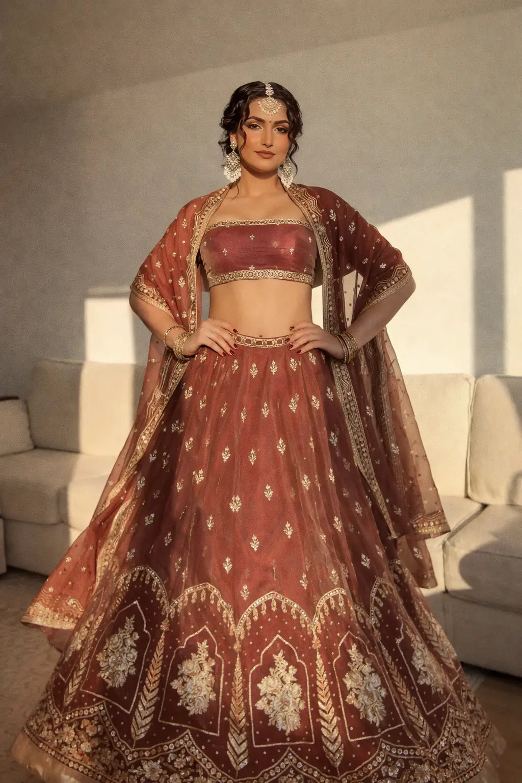 Krishma Silk Thread and Sequence Work Lehenga Set for Wedding and Festive Wear