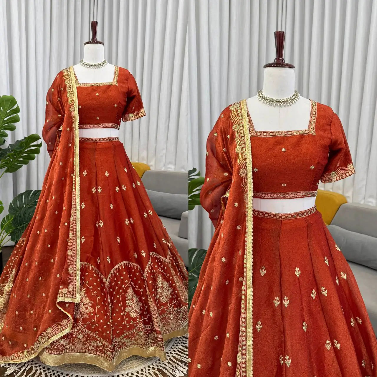 Krishma Silk Thread and Sequence Work Lehenga Set for Wedding and Festive Wear