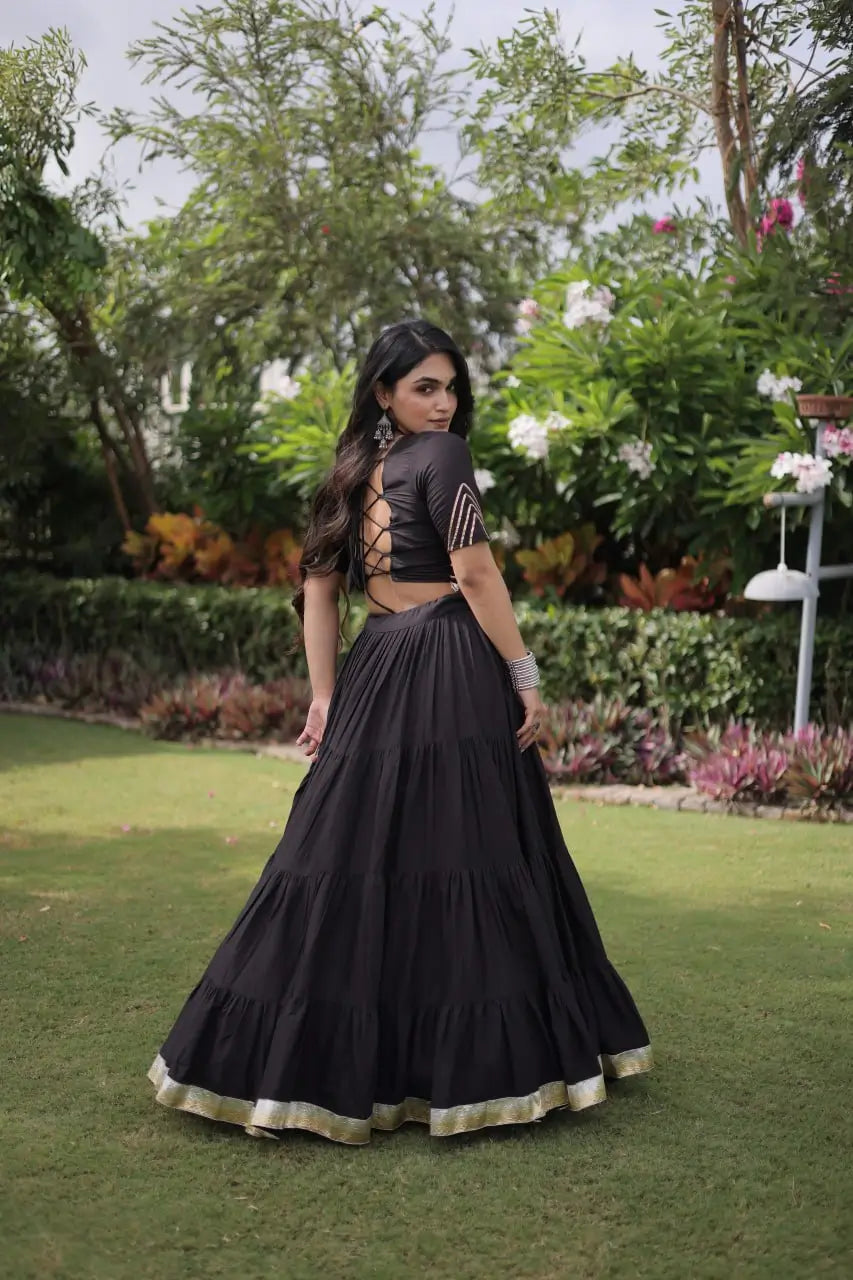 Kutchi Patchwork Kora Lehenga