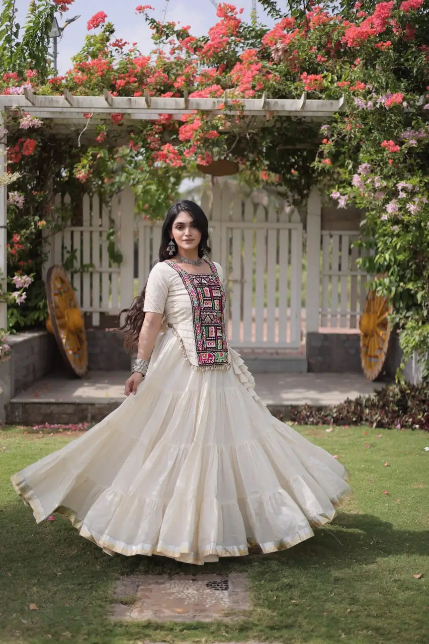 Kutchi Patchwork Kora Lehenga