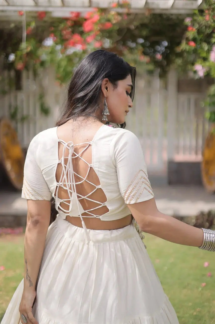 Kutchi Patchwork Kora Lehenga