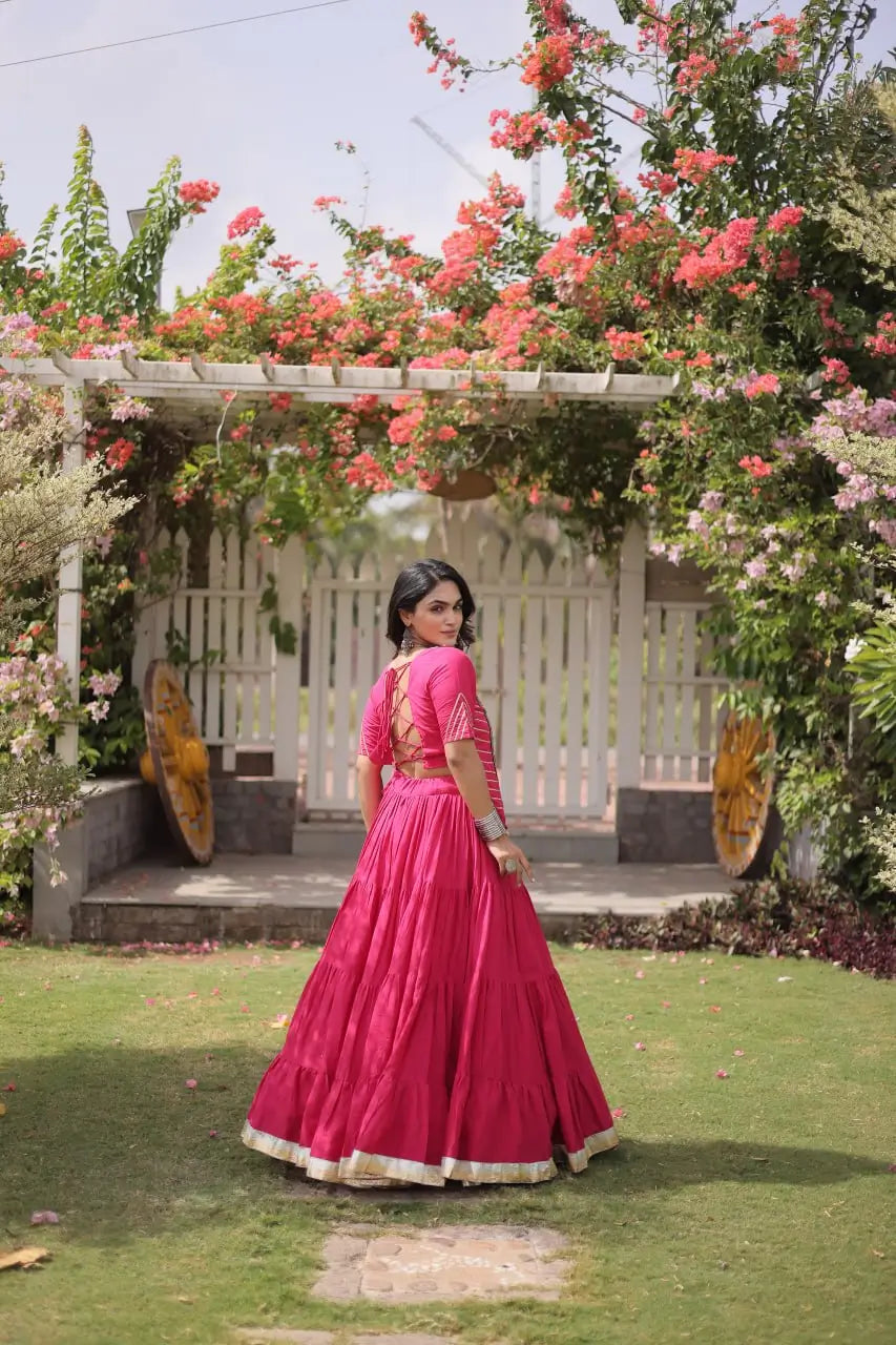 Kutchi Patchwork Kora Lehenga