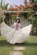 Kutchi Patchwork Kora Lehenga