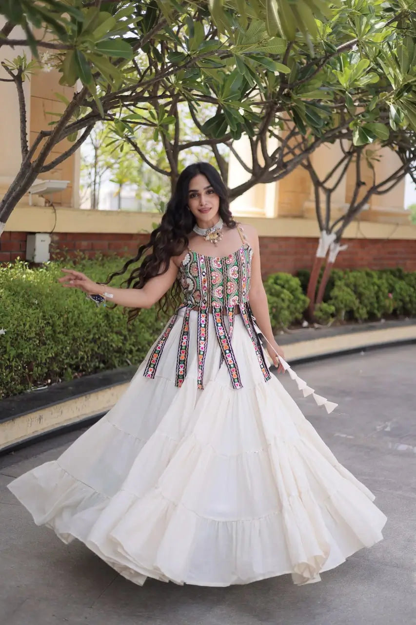 Kutchi Patchwork Tiered Lehenga
