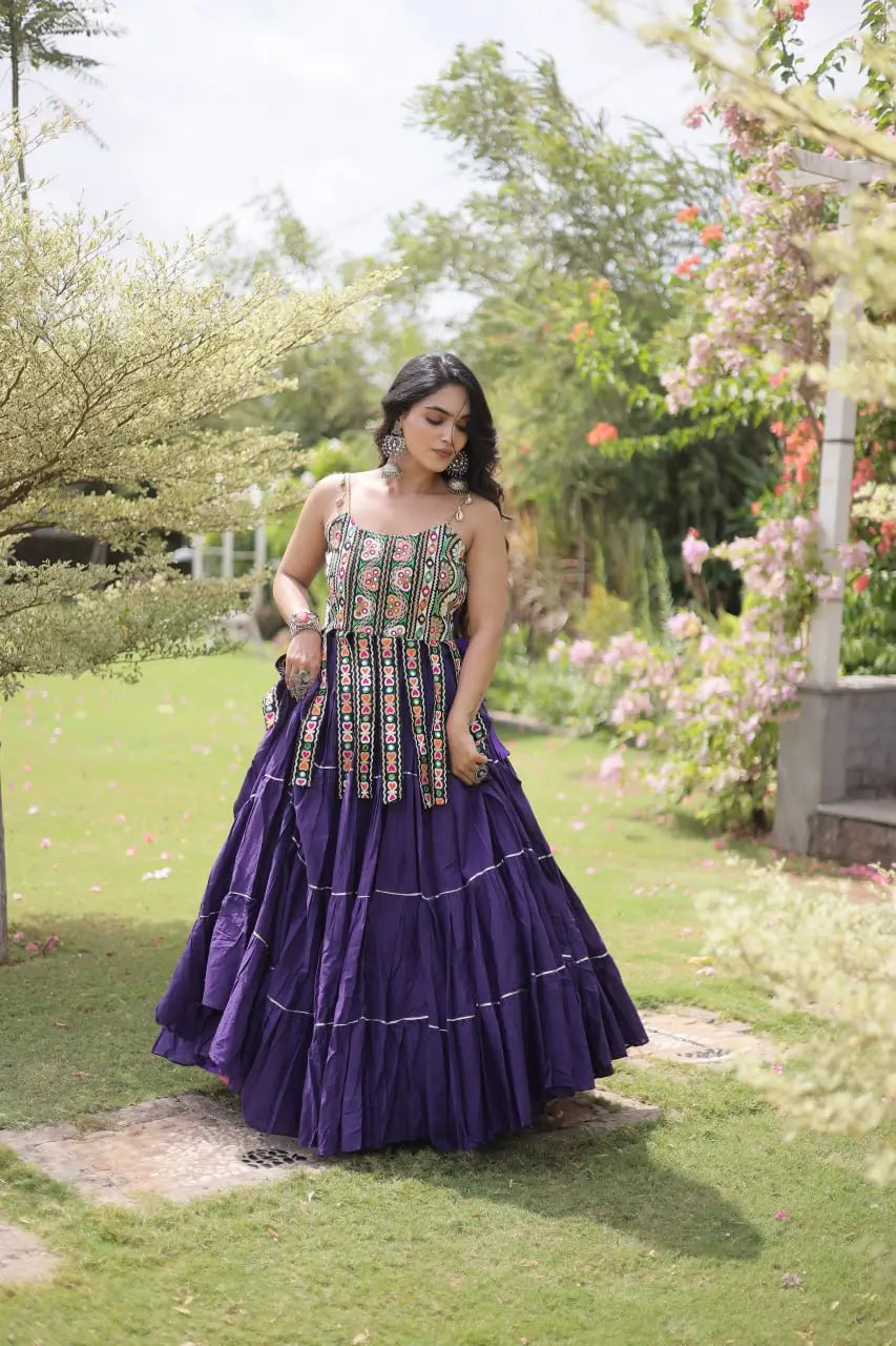 Kutchi Patchwork Tiered Lehenga