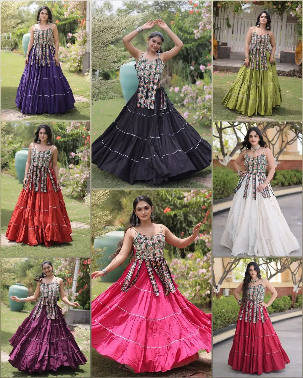 Kutchi Patchwork Tiered Lehenga