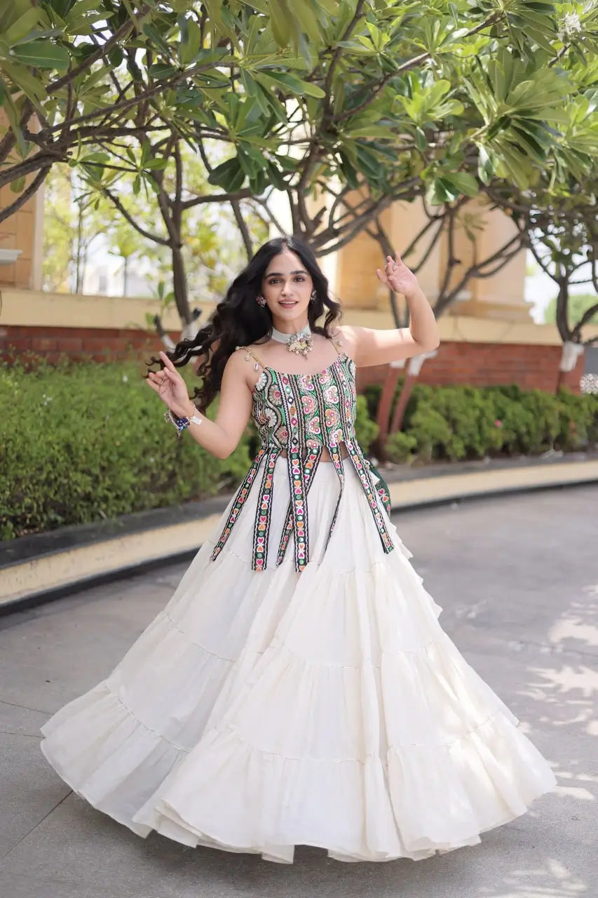 Kutchi Patchwork Tiered Lehenga