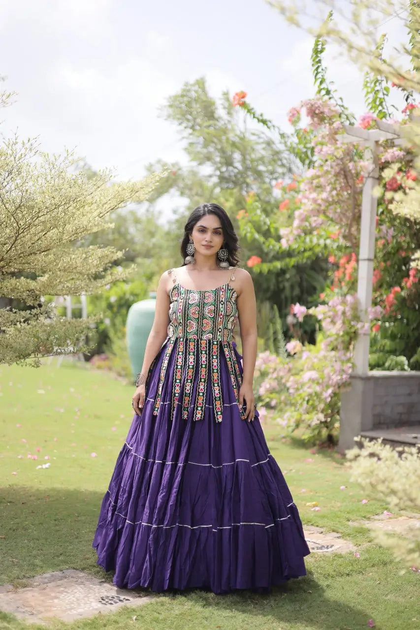 Kutchi Patchwork Tiered Lehenga