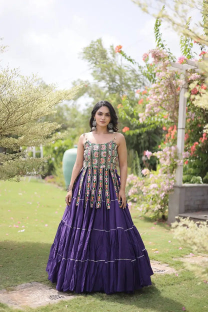 Kutchi Patchwork Tiered Lehenga
