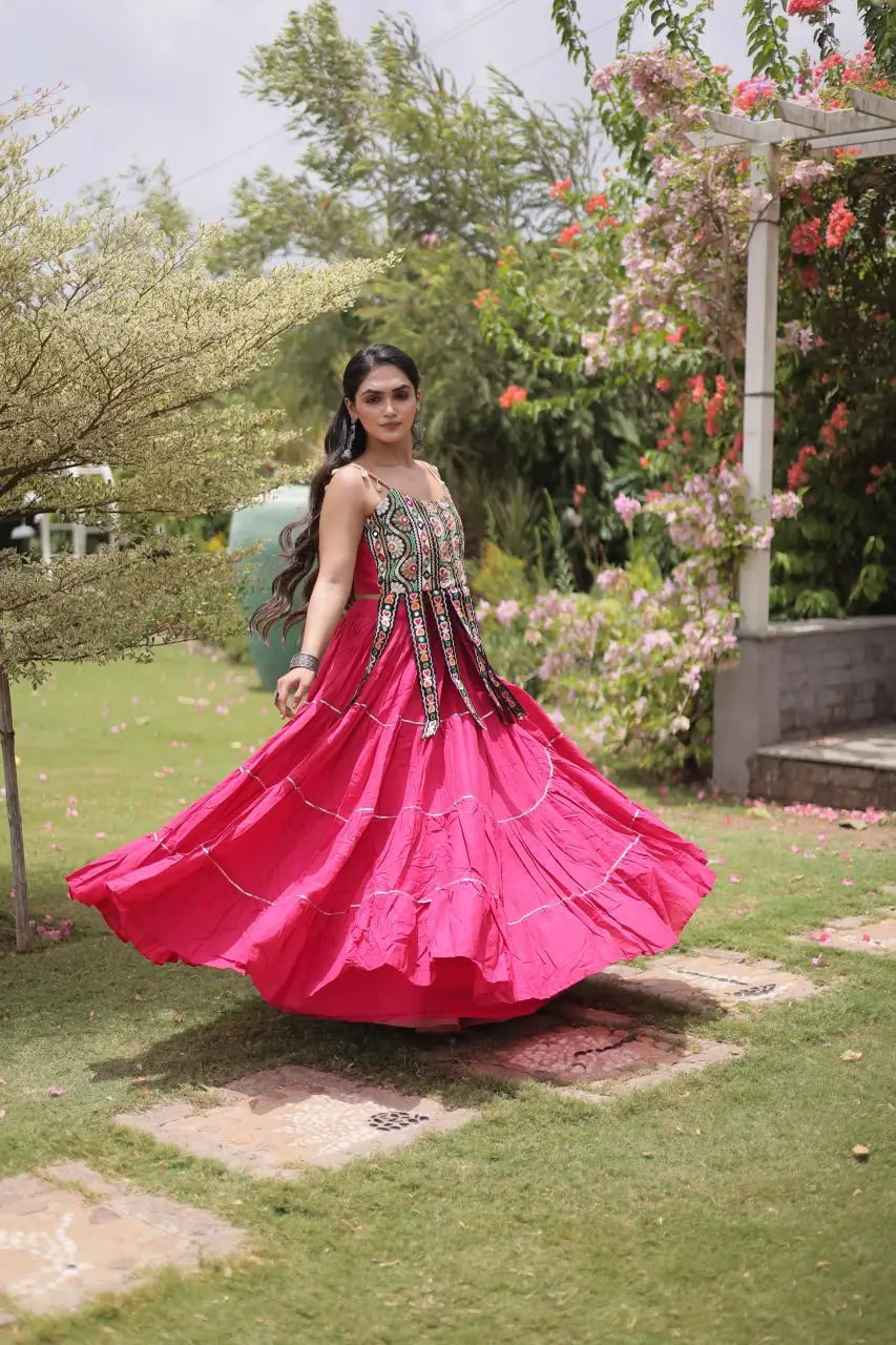Kutchi Patchwork Tiered Lehenga