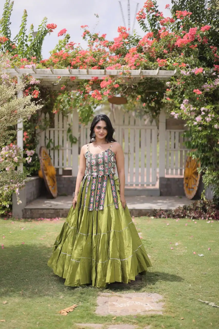Kutchi Patchwork Tiered Lehenga