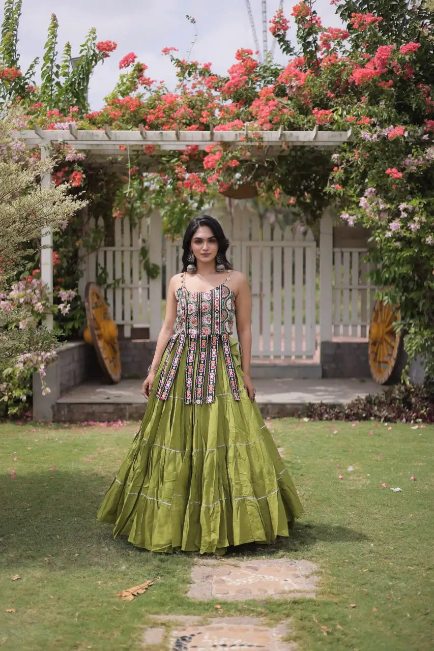 Kutchi Patchwork Tiered Lehenga