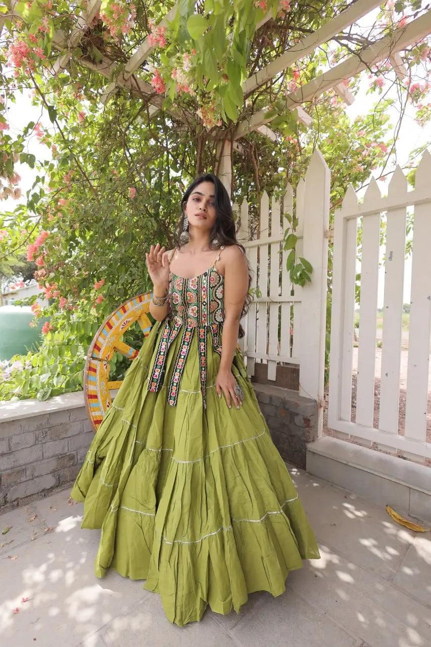 Kutchi Patchwork Tiered Lehenga