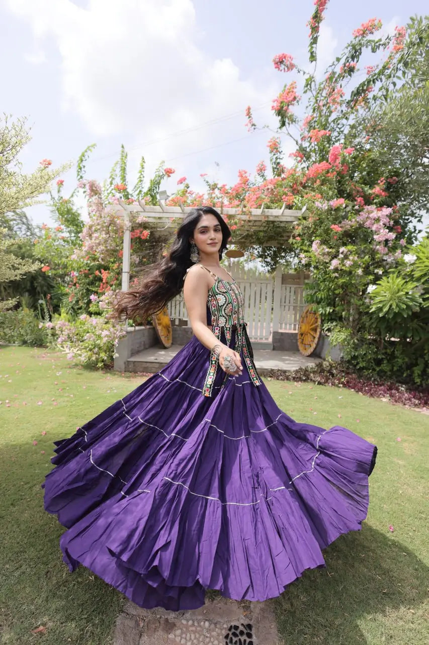 Kutchi Patchwork Tiered Lehenga
