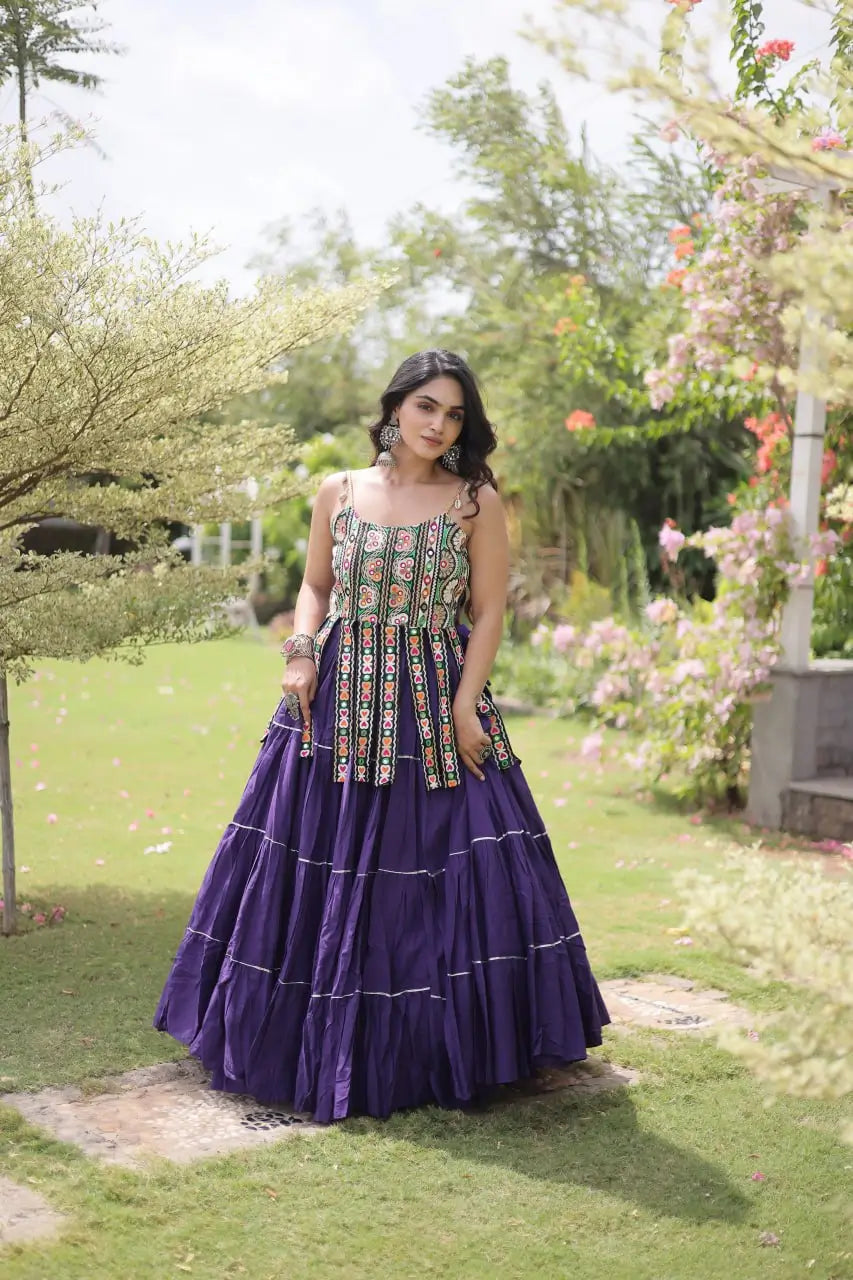 Kutchi Patchwork Tiered Lehenga