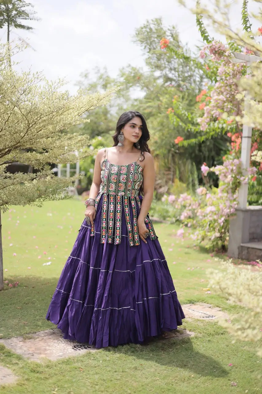 Kutchi Patchwork Tiered Lehenga