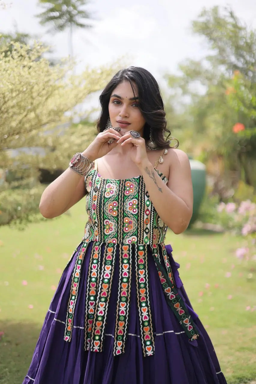 Kutchi Patchwork Tiered Lehenga