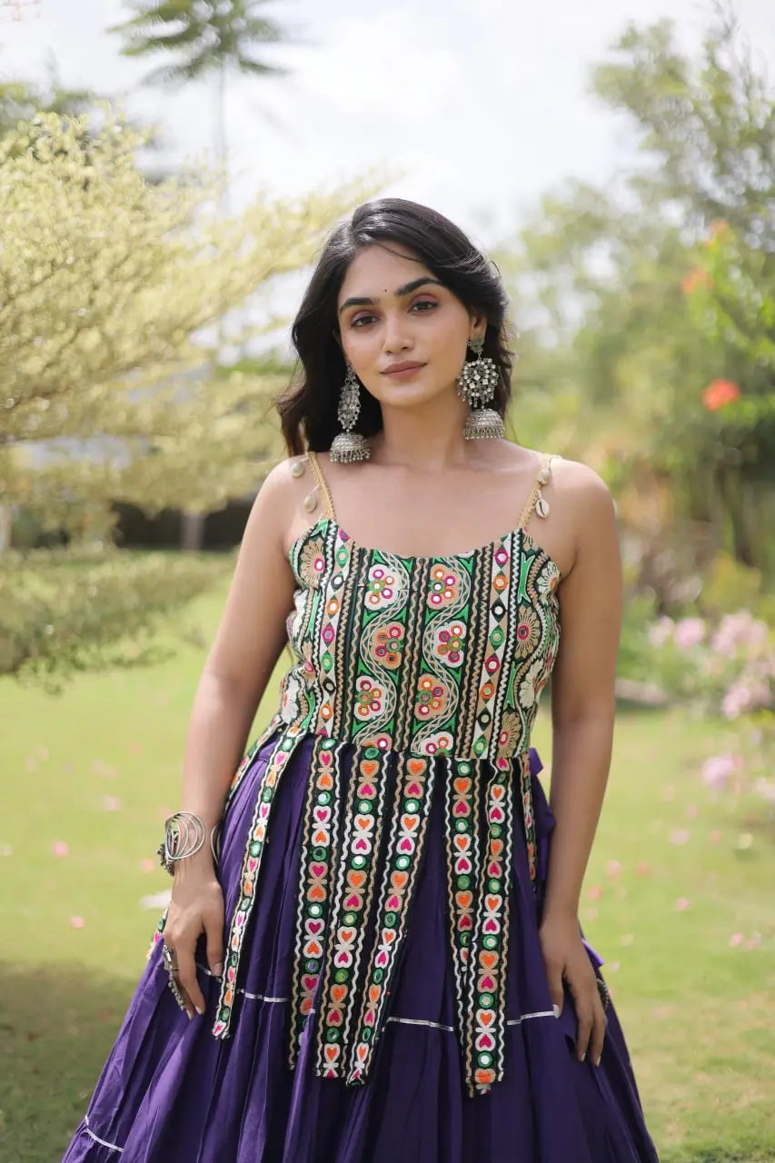 Kutchi Patchwork Tiered Lehenga