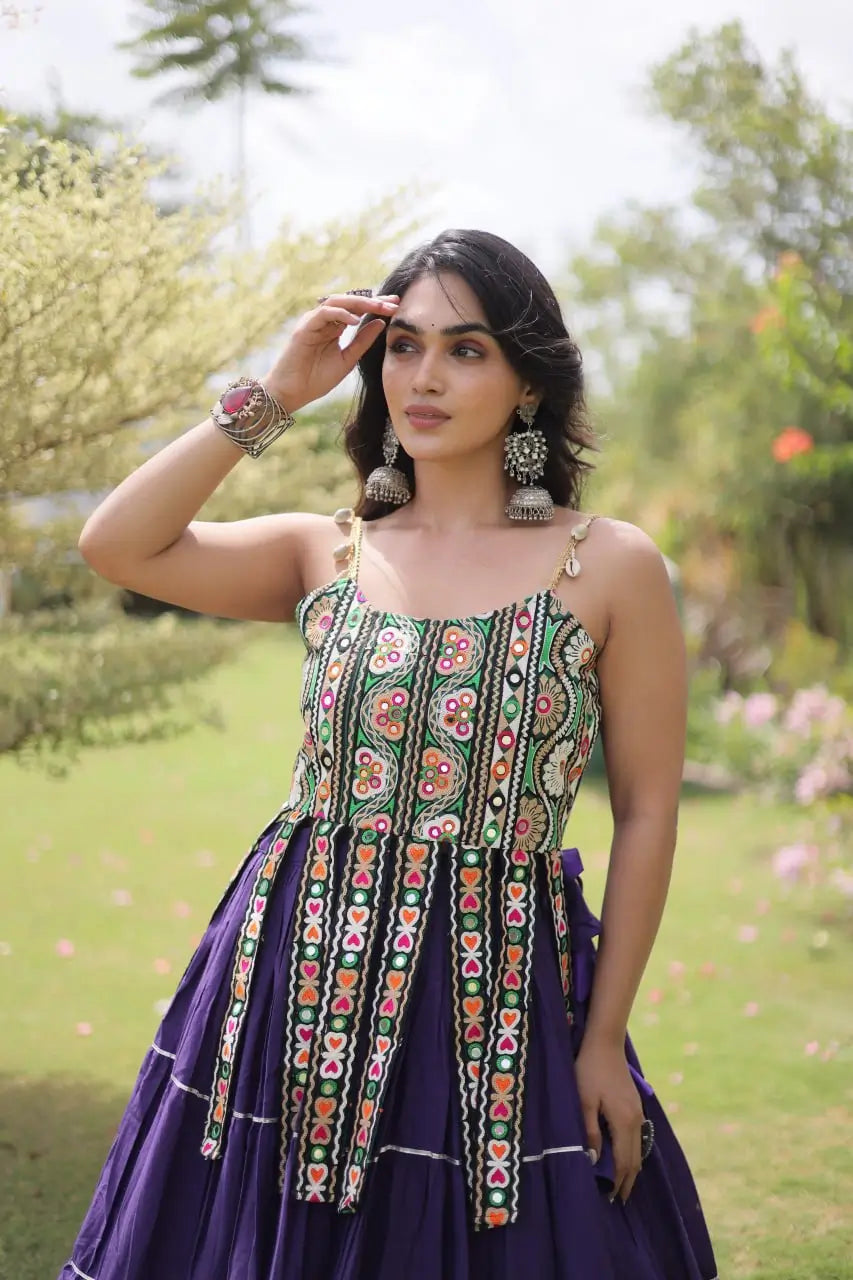 Kutchi Patchwork Tiered Lehenga