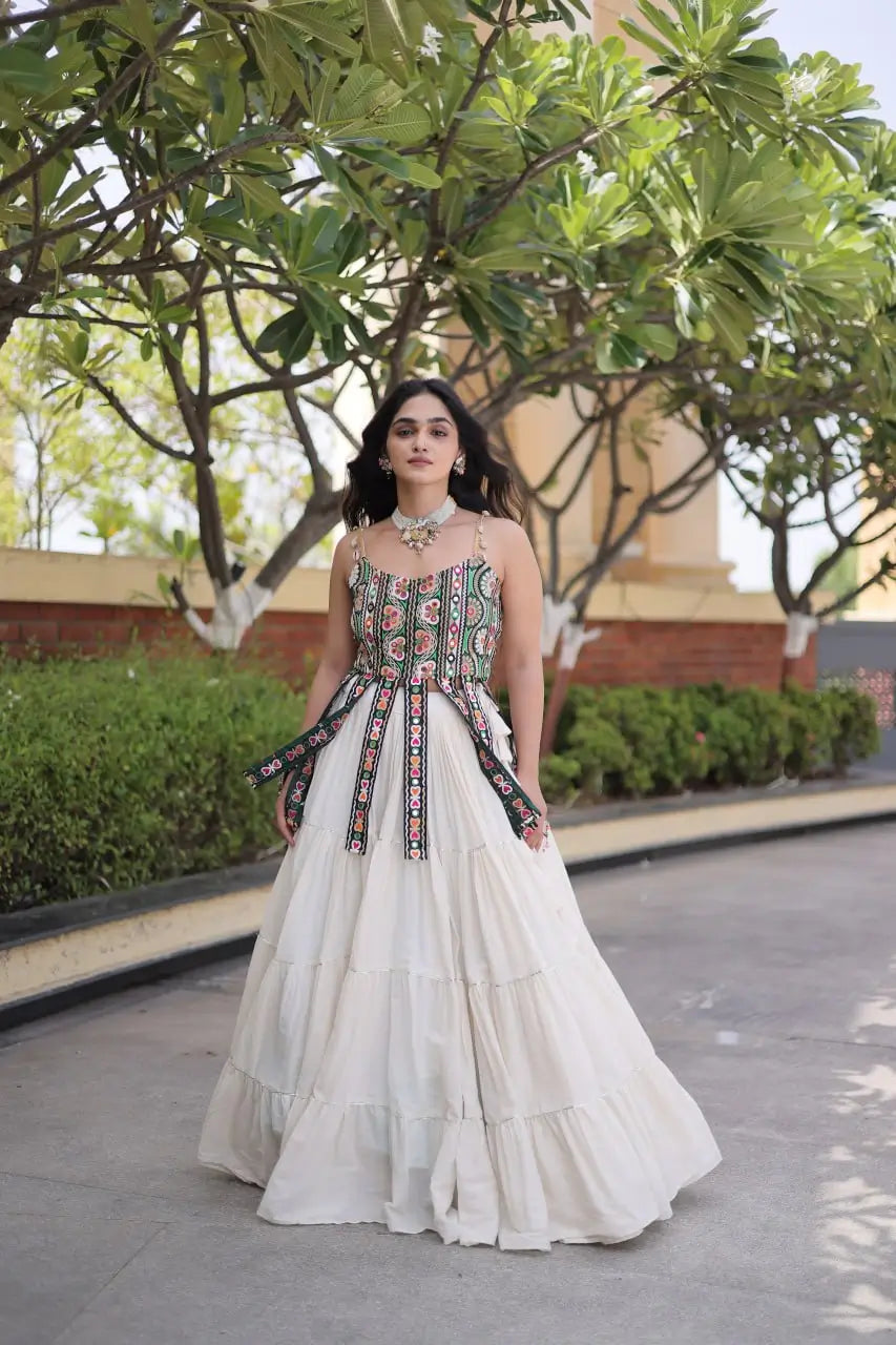 Kutchi Patchwork Tiered Lehenga