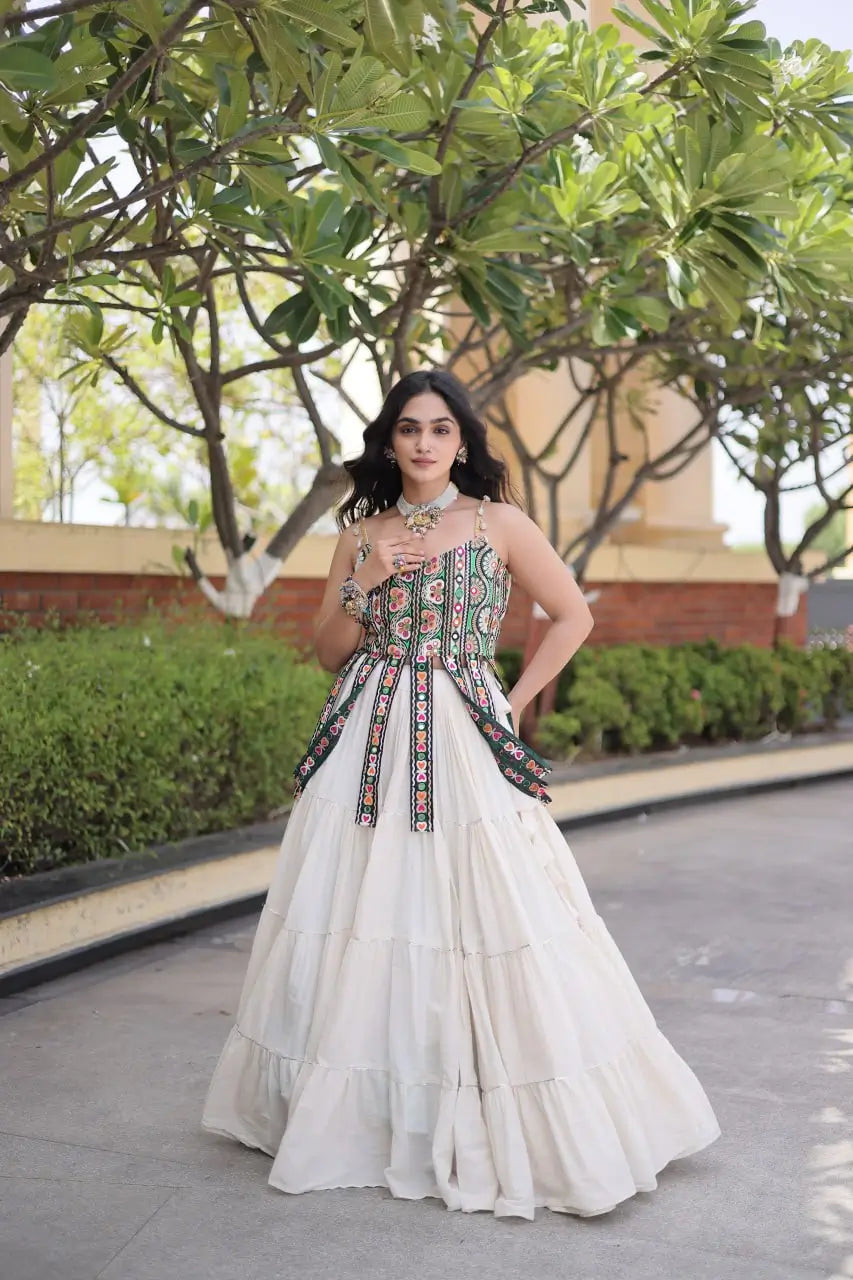 Kutchi Patchwork Tiered Lehenga