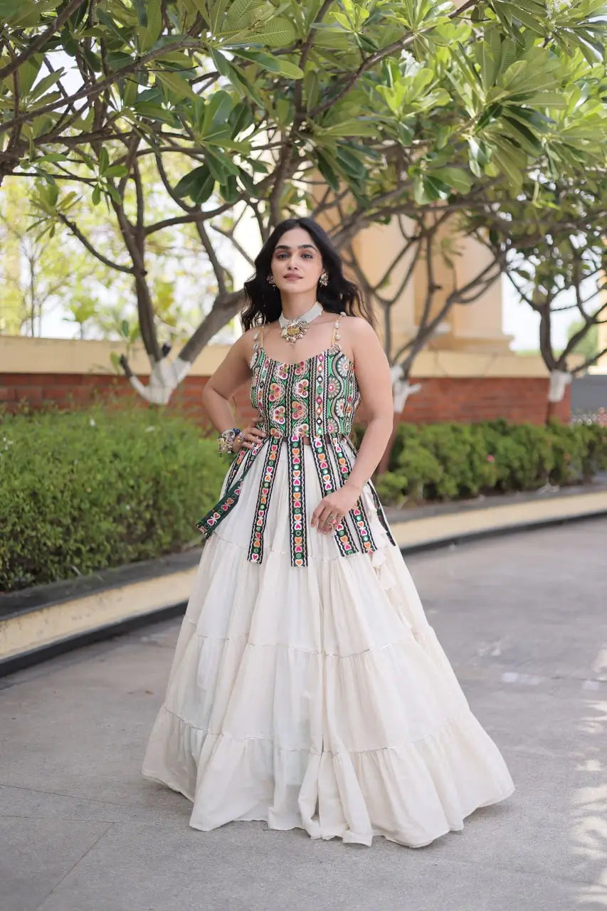 Kutchi Patchwork Tiered Lehenga